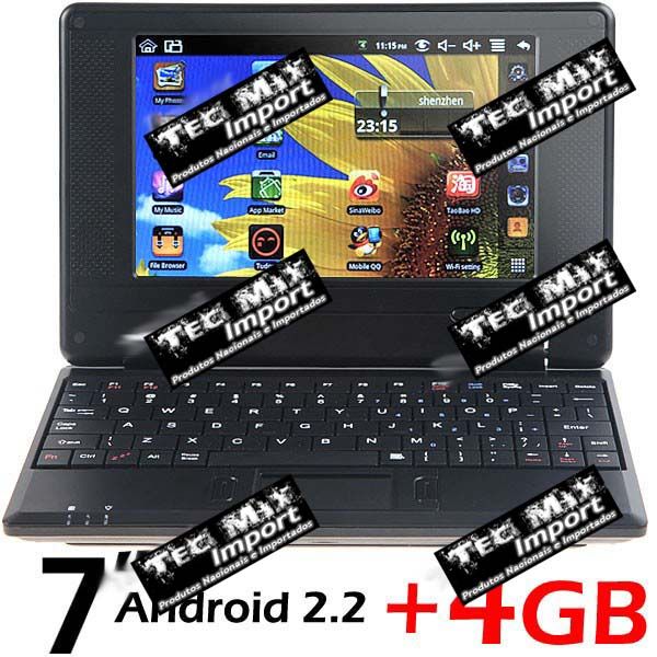 Mini Netbook  7'' Android 2.2 OS WiFi + card 16 GB